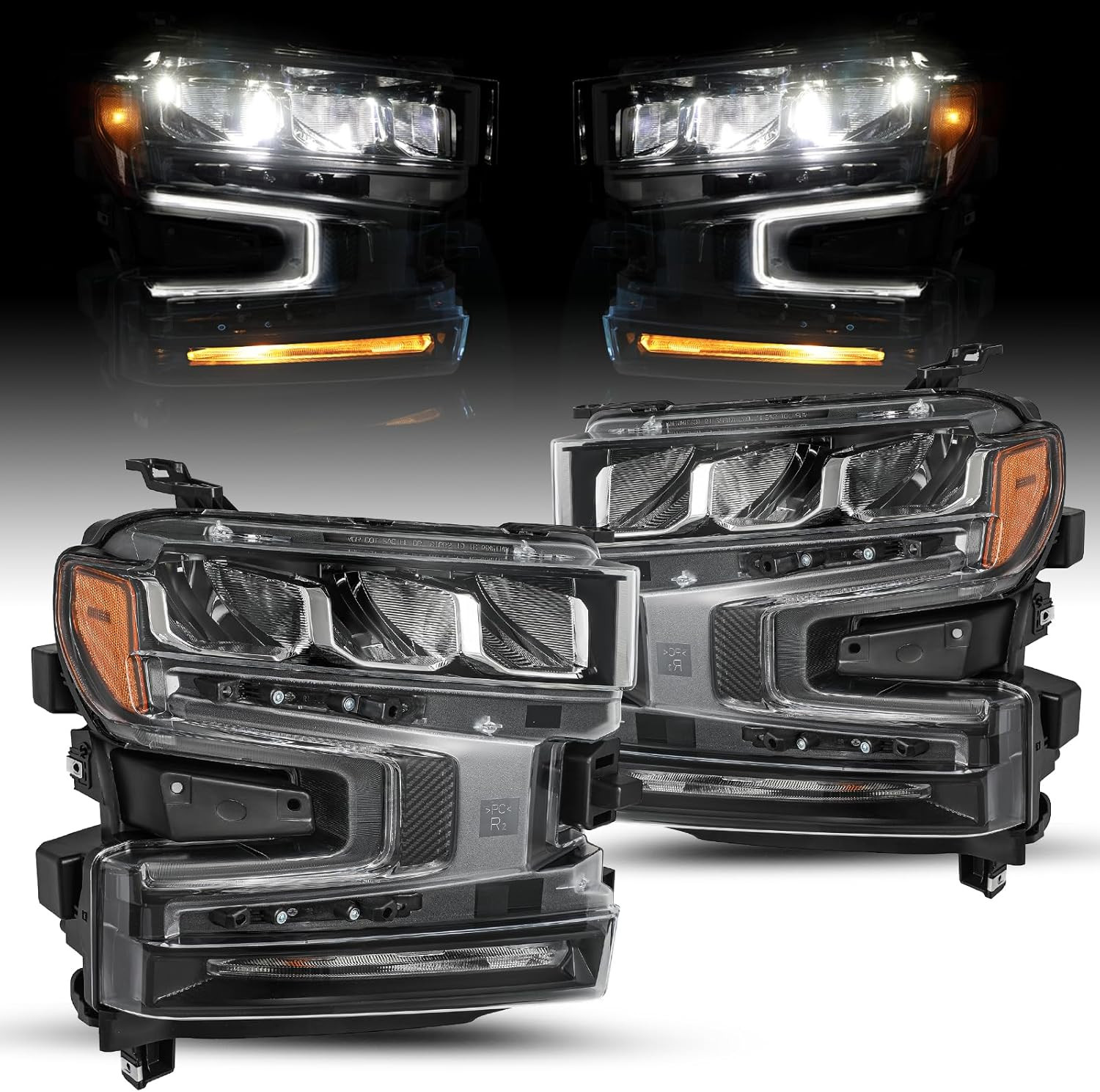LED Headlight Assembly for 2019-2021 Chevy Silverado 1500 Pickup Truck Headlamp
