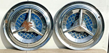 Olds Fiesta Waffle 3bar Spinner Flipper Hubcaps Wheel Covers Pair 15
