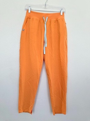 FIGS Shaka Orange Alva High Waisted Tapered Scrub Pant Women's XS Petite XSP