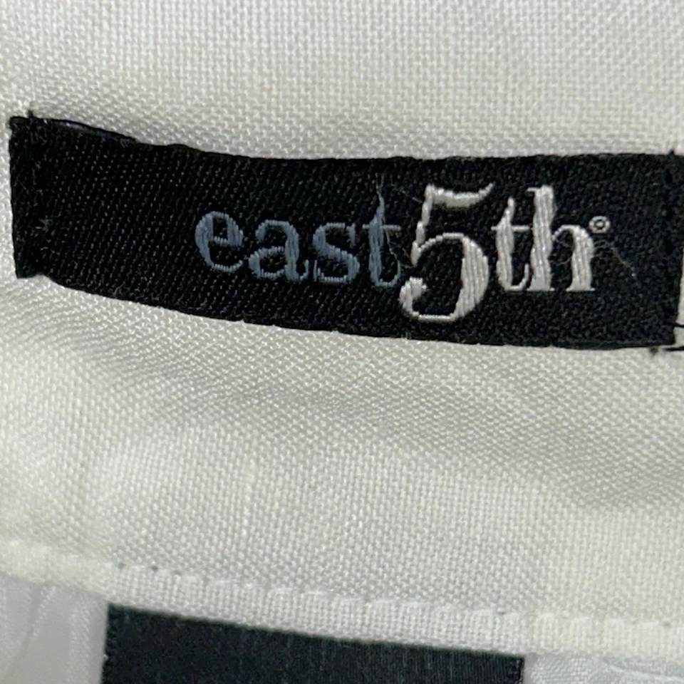 Falda forrada East 5th para mujer talla 10 marfil mezcla de lino bolsillos laterales con cremallera línea A Foto 2 de 4