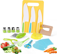 16PCS Montessori Kitchen Tools Cookware Baking Toy, Toddler Baking Set for Real