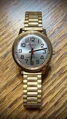 vintage Swiss Rubis men's mech. watch 17 jewel shock-resist gold plated 1950-60