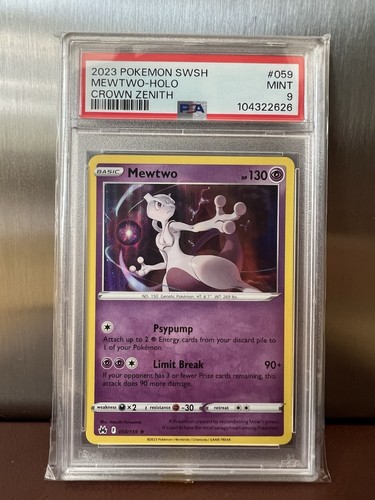 Mewtwo graded PSA 9 for sale on eBay