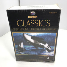 NEW SEALED Caron Classics Latch Hook Kit Orca Whales 20" x 30"  CC0101