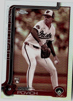 2025 Topps Chrome #140 Cade Povich Sepia Refractors