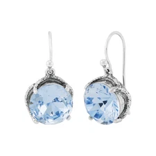 New Silpada 'Cooling Whisper' Sterling Silver Blue Crystal Drop Earrings