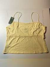Yellow Lace-Trim Cami Tank Top NWT Wild Fable Summer Spring Ladies Size Large