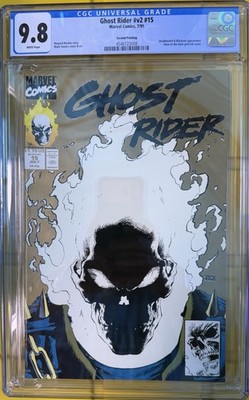 Ghost Rider #15 Gold 2nd Print CGC 9.8 Glow in the Dark Cover  /Vol 2 1991
