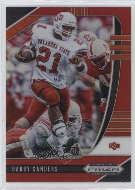 2020 Panini Prizm Draft Picks Red Prizm Barry Sanders #11 HOF d4v