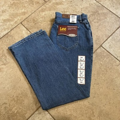 Lee Jeans Womens Size 16 Mid Rise Relaxed Fit Bootcut Stretch Nwt