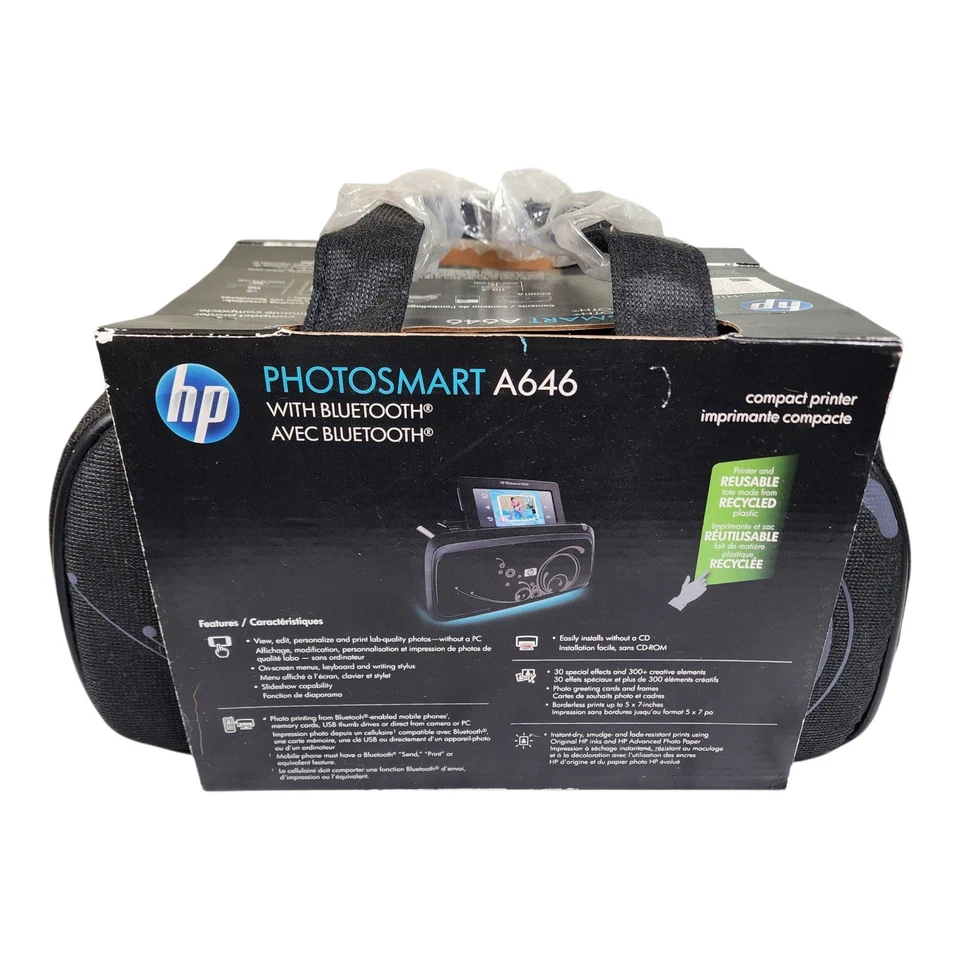 HP Photosmart A646 Digital Photo Inkjet Bluetooth Printer Touch screen Portable - Image 3 of 4
