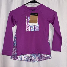 The North Face Purple Kids Long Sleeve Shirt  Shorts Set Upf Plus Girls Size 5