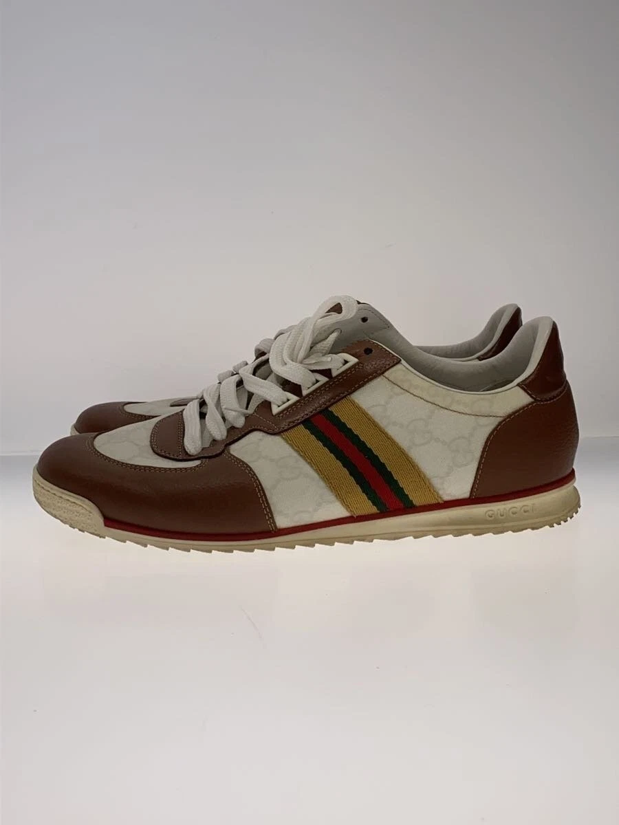 Baskets basses Gucci Micro Shima cuir marron UK7,5 occasion