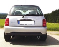 FOX Endschalldämpfer je 1x80mm für Nissan Micra K11 Bj. 92-03 1.0l 1.3l 1.4l