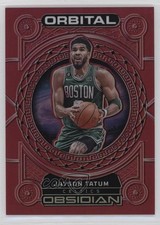 2022-23 Panini Obsidian Orbital Electric Etch Red Flood Jayson Tatum #9 12z3