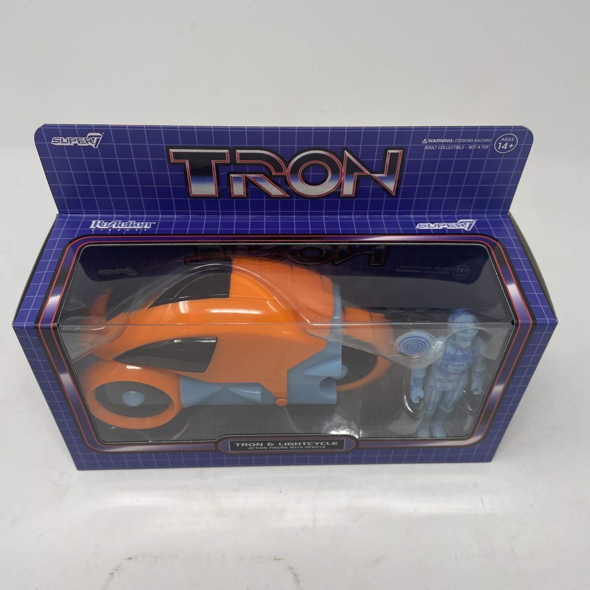 Disney Parks Tron Lightcycle Set Super7 ReAction Figures Red