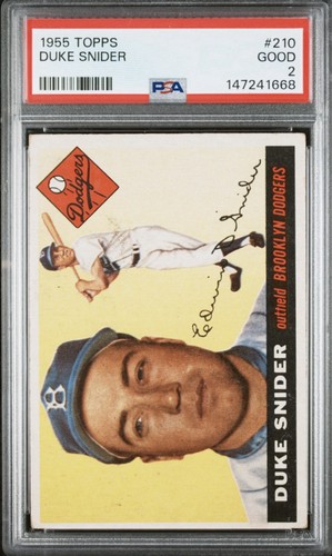 Duke Snider #210 1955 Topps card