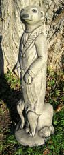 Funny Meerkat Stone Garden Ornament 44cm Tall – Outdoor Statue