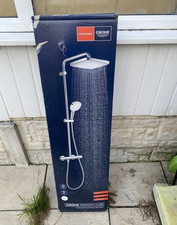 GROHE Tempesta Cube Thermostatic Shower System 250mm Square Head Chrome