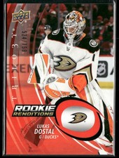 2022-23 Upper Deck Trilogy Lukas Dostal Rookie Renditions Red /799 #RR-21 Ducks