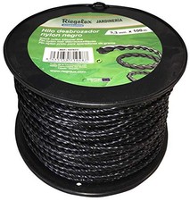 Rasentrimmer Riegolux 107677, Nylon, Helicoidal, 3,3 mm x 100 m, Schwarz
