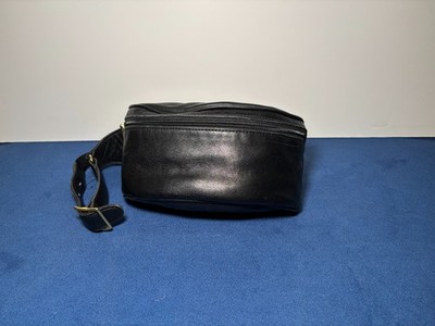 Vintage Coach Canteen Waist Pouch 0515 Black Leather Belt Bag