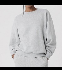Alo Yoga Accolade Crew Neck Pullover Sweatshirt Heather Grey small Women's