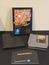 Volleyball Nintendo NES CIB Hangtab 5 Screw Black Box Tested Protective Case