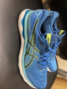 ASICS GEL Nimbus 24 Men's Running Shoes Size 12.0 Lake Drive Blue/Hazard Green