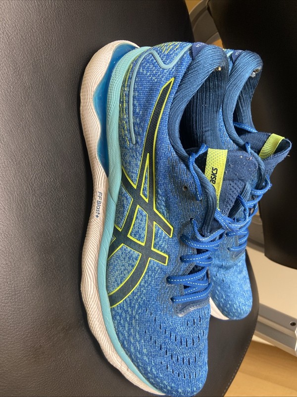 ASICS GEL Nimbus 24 Men's Running Shoes Size 12.0 Lake Drive Blue/Hazard Green