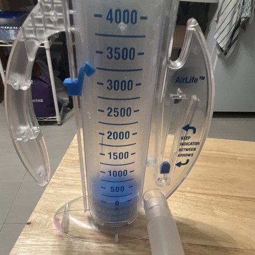 AirLife Handheld Spirometer 4000ml Lung Capacity Breathing Device