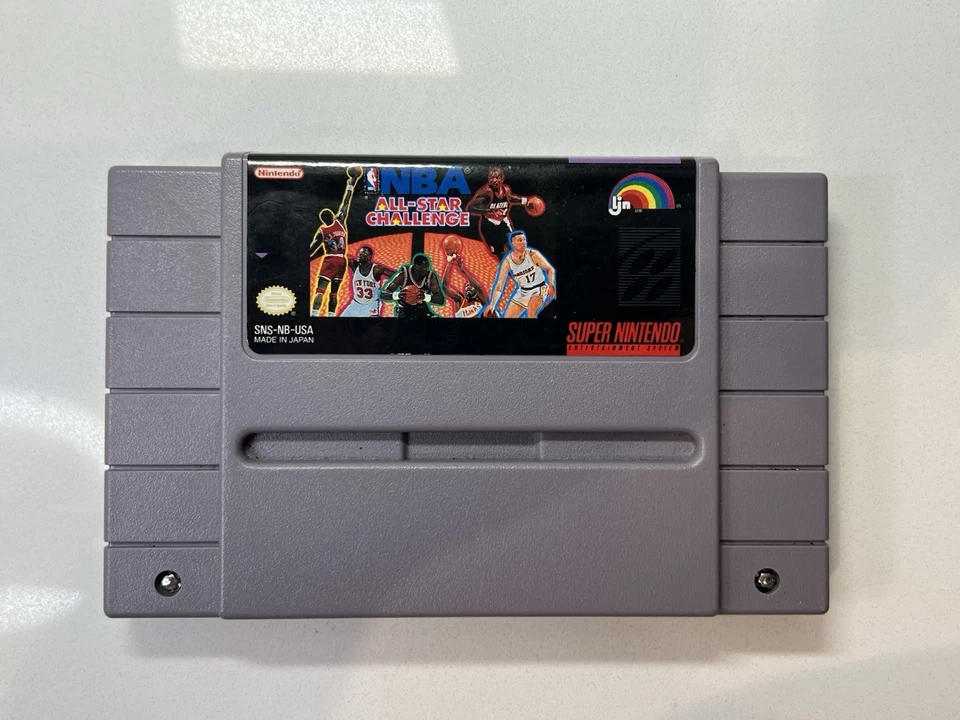 NBA All-Star Challenge - Cartucho de juego Super Nintendo SNES - Auténtico y probado Foto 2 de 4