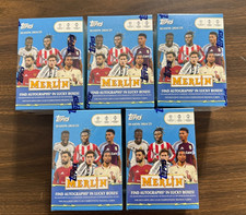 5X 2024-25 Topps Merlin UEFA Soccer SEALED Blaster Boxes LOT OF 5 (9B)