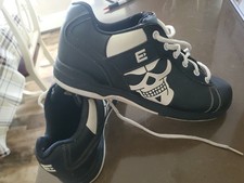 Etonic Skull Bowling Shoes Size 12 Black White Slide Ebmd106  display picture 3