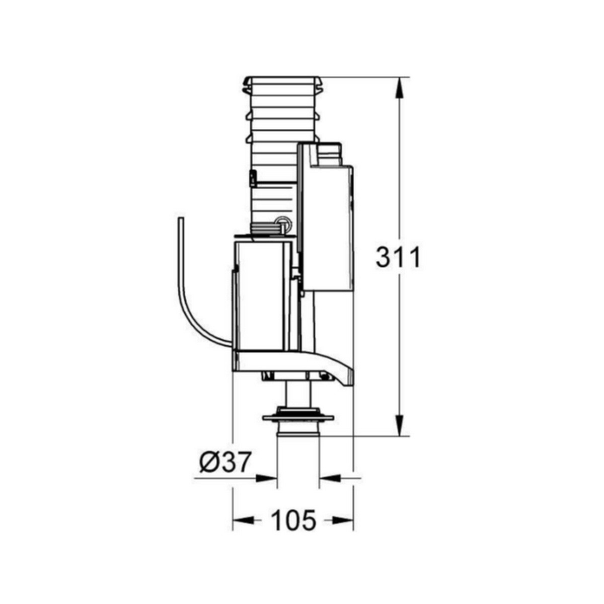Grohe AV1 42320000 mécanisme double débit pour une rénovation de toilettes moderne et silencieuse - 2
