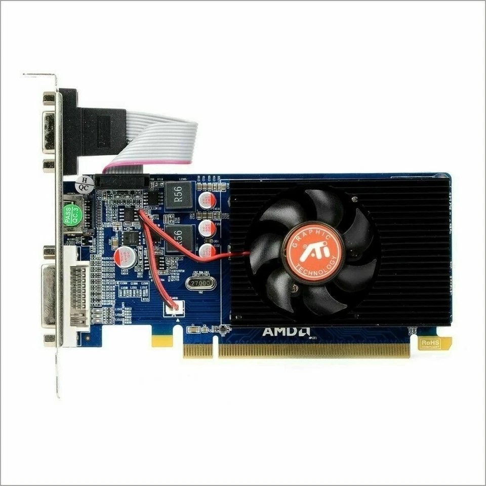 HD7450 AMD ATI Radeon HD 7450 2GB VGA DVI HDMI PCI-E Low Profile Video Card - Image 4 of 4