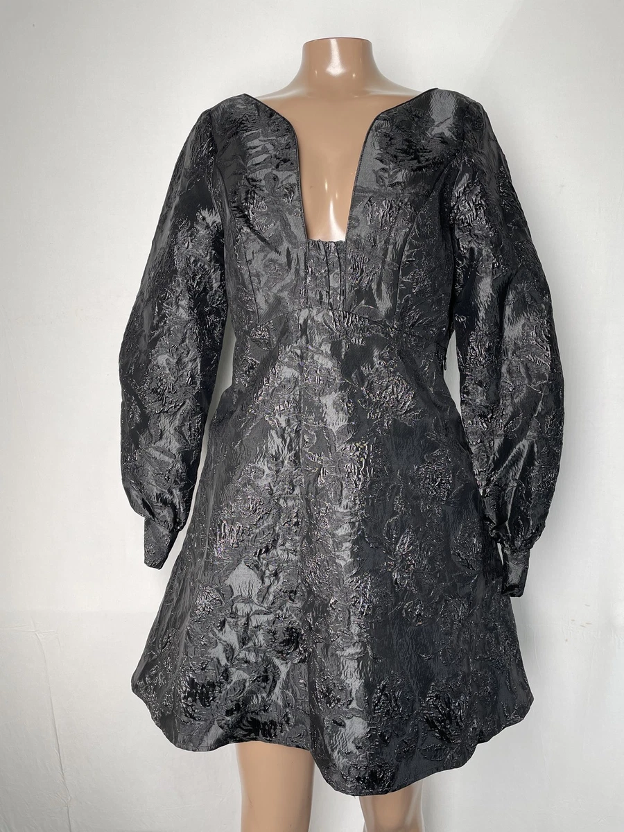 strapless open back dress Aimee Cowl-Neck Long-Sleeve Midaxi Dress in Black main image 0