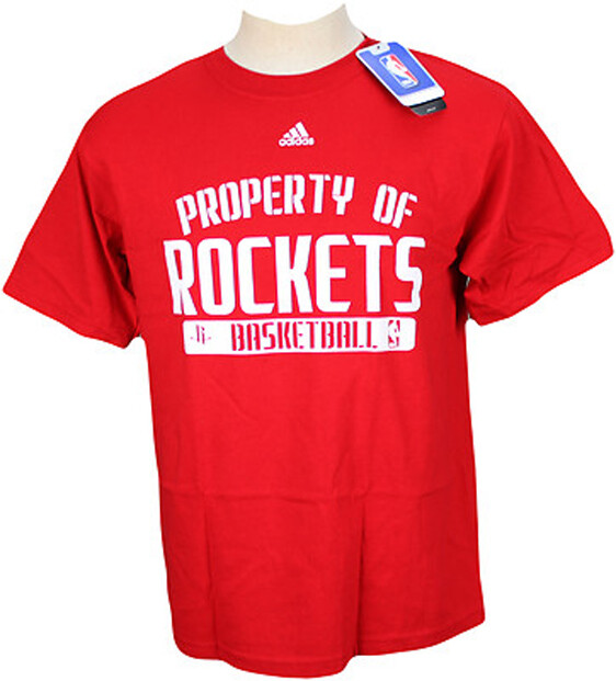 Adidas NBA Mens Houston Rockets Short Sleeve T-Shirt, Red, Medium