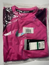 Nike Big Girls Flash Colorblocked Hydroguard Rash Guard-Laser Fuchsia Sz Large
