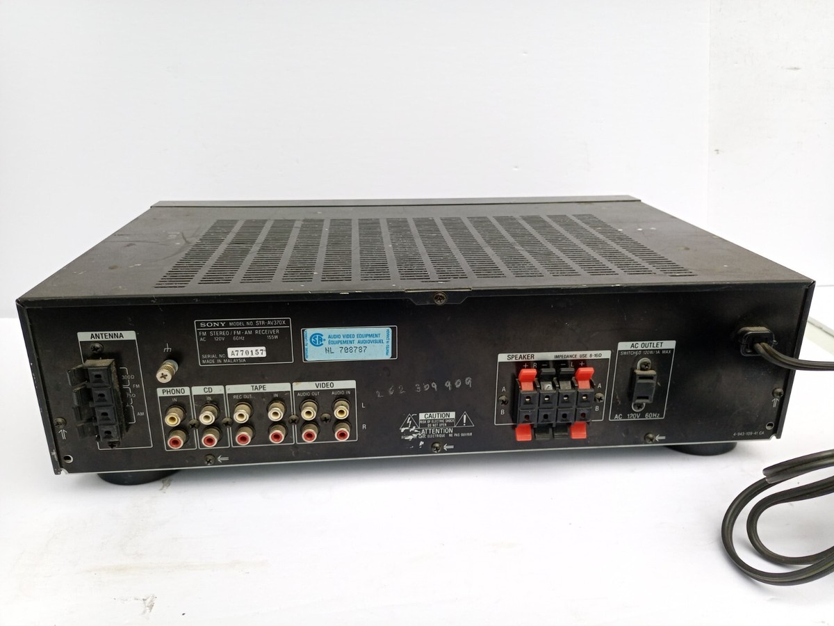 SONY STR-AV370X AM FM Stereo Reciever Audio Video Control