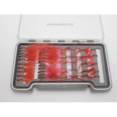 Blutwurm Forellenfliegen, 40 pro Box Set, verschiedene Muster, Bloodworms