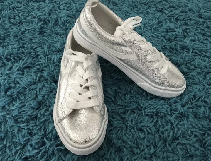 Metallic plimsolls hotsell