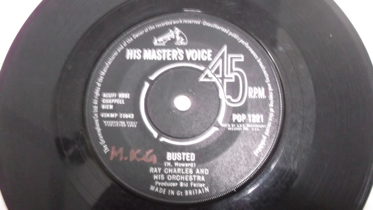 RAY CHARLES & HIS ORCHESTRA POP 1221 RARE SINGLE 7