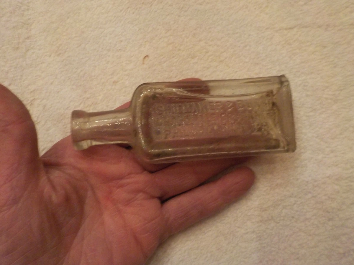 VINTAGE MEDICINE BOTTLE SHOEMAKER BUSCH WHOLESALE DRUGGISTS PHILADELPHIA PA