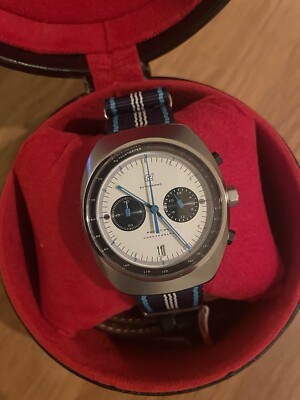 Autodromo Prototipo Chronograph Quartz Watch White Dial