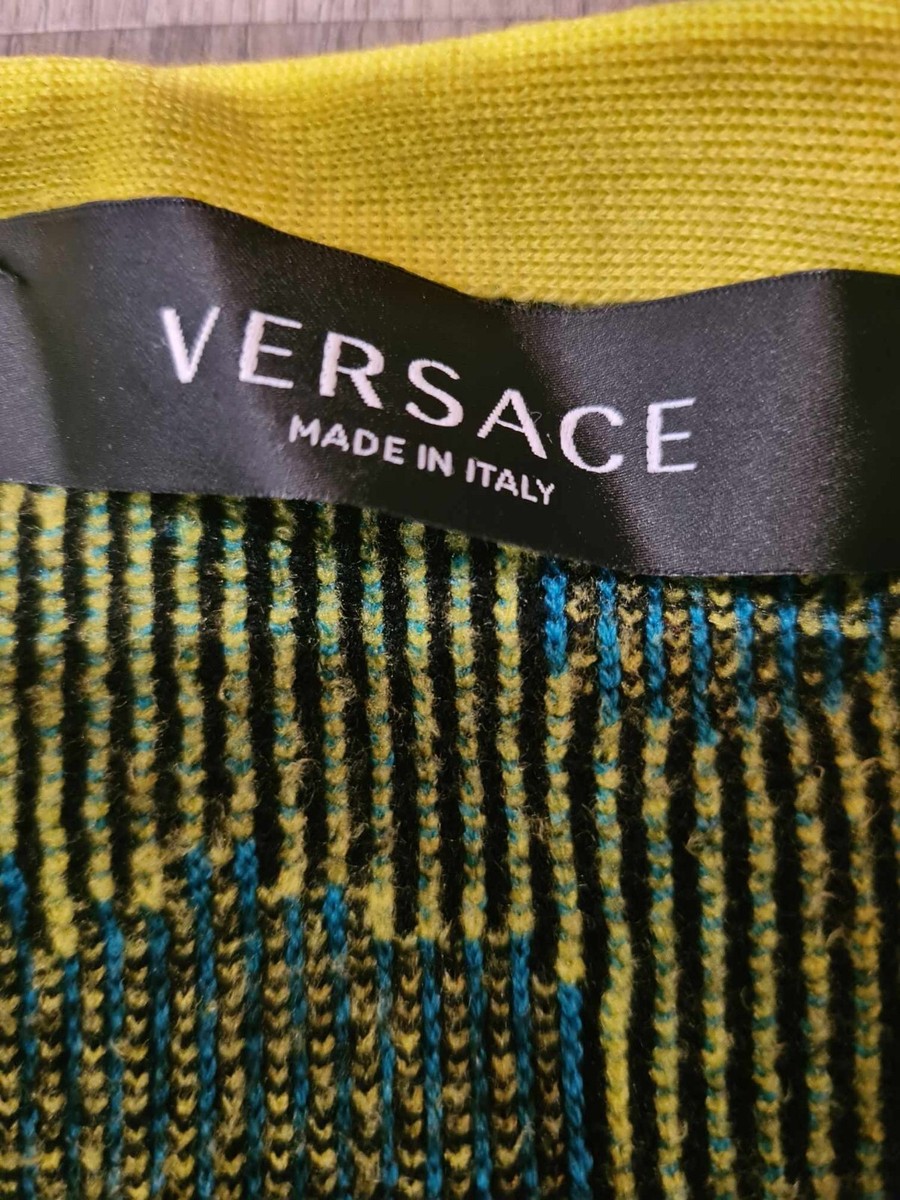 VERSACE Leopard Pattern Button Up Cardigan Sweater IT 54 US