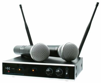 E-Lektron IU-2082 digital UHF Funkmikrofon System 2x Handmikrofon drahtlos Set
