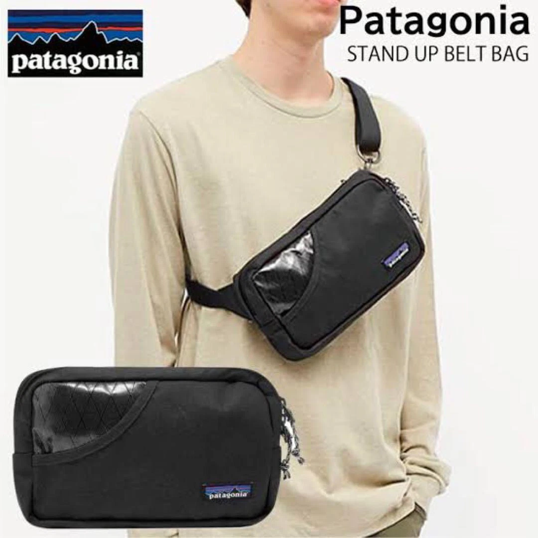 patagonia men's Stand Up Belt Bag Shoulder Bag 3L black Casual active USED  | eBay