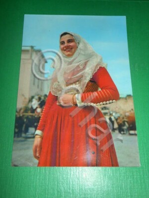 Cartolina Costumi sardi Osilo Sassari Sposa 1960