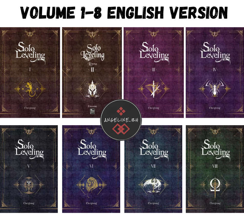 Solo Nivelación Luz Novela Volumen 1-8 Juego COMPLETO por Chugong Inglés DHL ¡EXPERSA!
